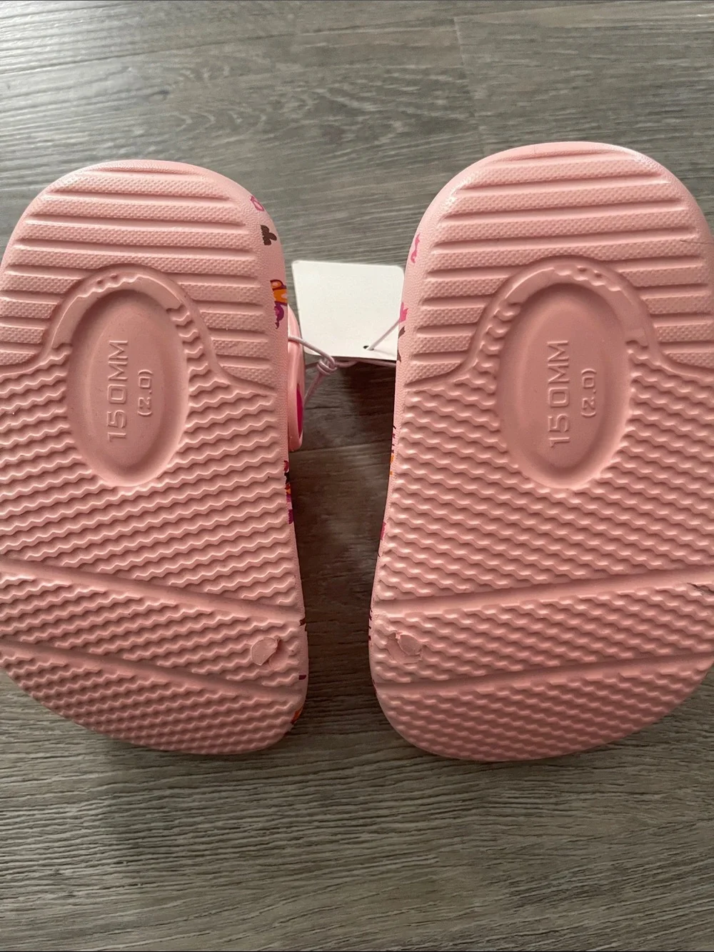 Kids Pink Butterfly Slip-On Sandals